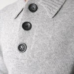 Luke 1977 grey chunky knitted lambswool jumper 