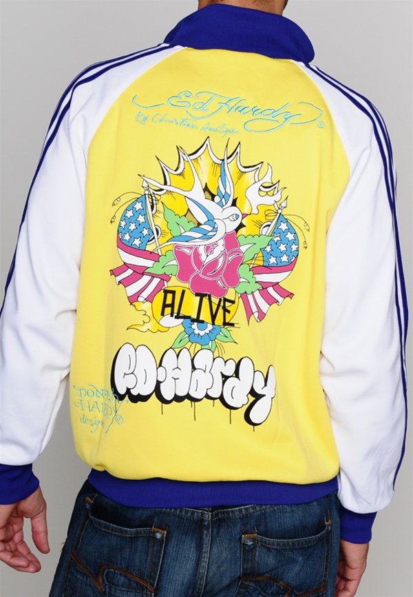 Ed Hardy Alive Pop Art Jacket - Blue - Back Ed Hardy Alive Pop Art Jacket - Blue - Back