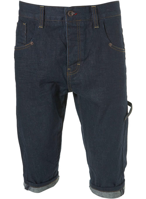 Topman indigo denim carrot crop Topman indigo denim carrot crop