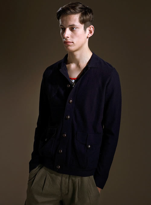 Topman navy quilted cardigan Topman navy quilted cardigan