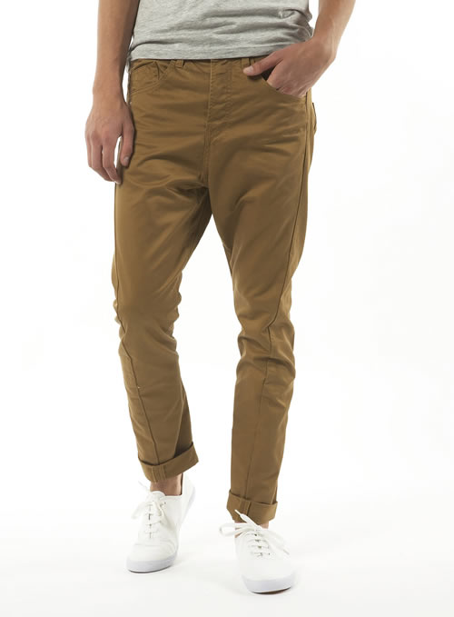 Topman mustard carrot fit chinos